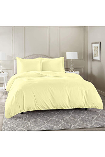 Five Store Double bed linen, elastic cover, Mild Morning, ranforce cotton, cream, 4 pieces