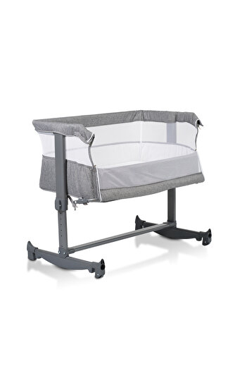 Cangaroo Always Together Co-Sleeper Crib with Rocking System 90x55 Cm, Gray