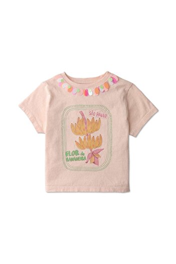 Gingersnaps Girls' T-Shirt with Banana Print