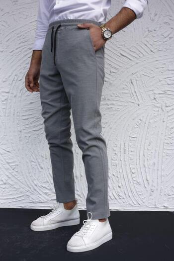 hello7 Men's Slim Fit Seersucker Fabric Straight Leg Stretchy Jogger Pants