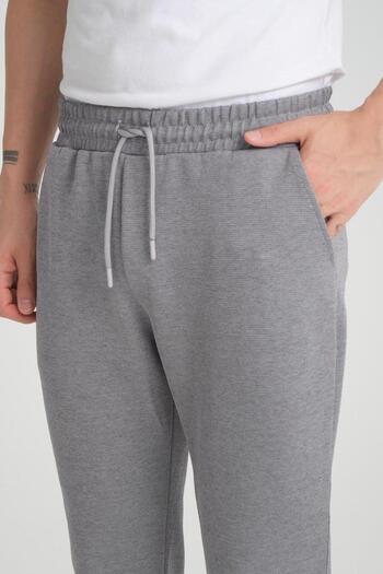 Valiberta Premium Oxford Knitted Regular Fit Double Leg Men's Trousers - Gray