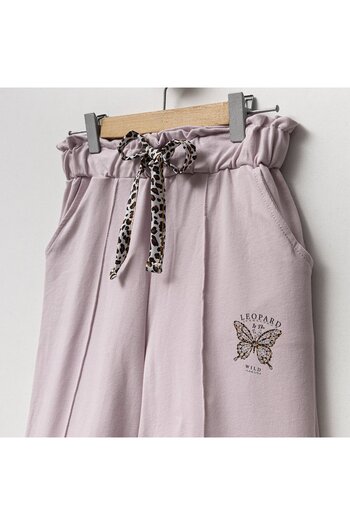 Overdo Girl's Stone Printed Elastic Waist Wide Leg Sweatpants