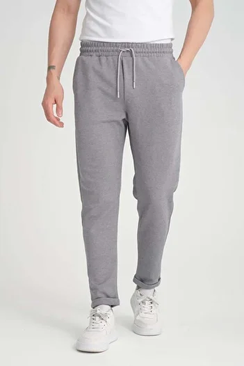 Valiberta Premium Oxford Knitted Regular Fit Double Leg Men's Trousers - Gray