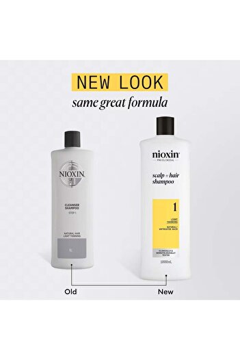 Nioxin System 1 Anti-Hair Loss Shampoo for Hair, Shampoo, 1000 ml