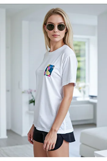 Weyeze Comfortable Fit Print Detailed T-Shirt 38684Wyz