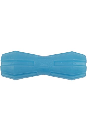 Agility Jucarie din cauciuc pentru caini, forma de Gantera cu Gaura, 15 cm, albastru