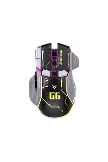 OEM Mouse Gaming G6, Black, RGB On-Off, 12800 DPI Adjustable, 6 Levels, 10 Programmable Buttons, LED Lig