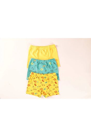 Yağmur Giyim Diamond Mixed Pattern 3-Piece Boy Boxer Set B-67
