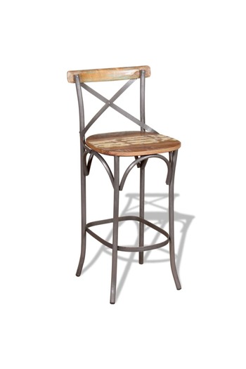 vidaxl Bar Chair Solid Reclaimed Wood