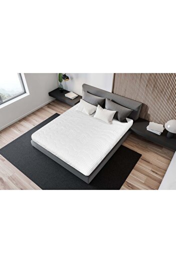 BEST SLEEP Topper Mattress Best Sleep H 7cm, profiled polyurethane foam, argentum cover, 120x200 cm