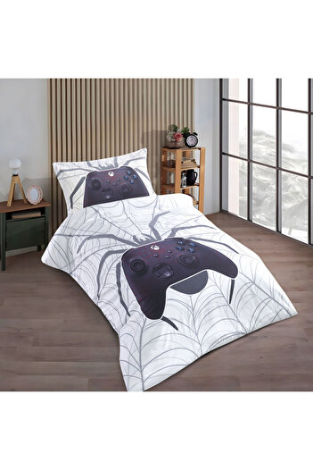 Alhabib bedding Lima children's summer light single and a half white multi-colored bedspread, 2 pieces