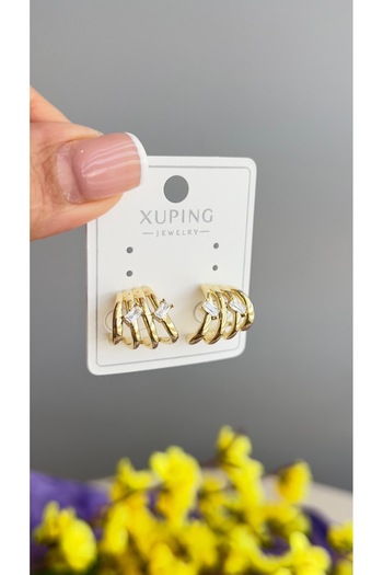 Enfes Takı Special Design Single Hole Multi-Viewing Steel Earrings
