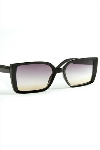 ZERO LAND Allzey Rectangular Bone Frame Sunglasses-Brown