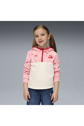 Puma Hanorac cu fermoar pe jumătate Little Runners pentru copii