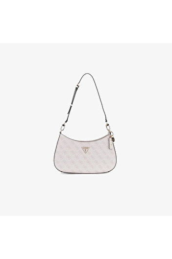 Guess Women Beige Noelle Top Zıp Shoulder Bag-Bnn Shoulder Bag