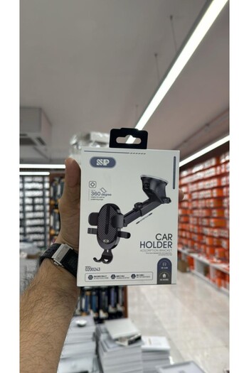 SP Strong car phone holder with suction base that can be attached to the dashboard and windshield