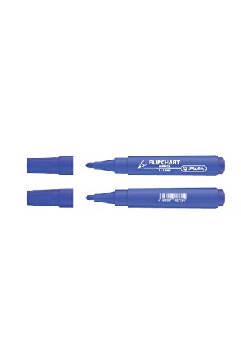 Herlitz Marker flipchart XXL, culoare albastră, material plastic, vârf daltă