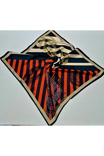SOFT AKSESUAR Satin Patterned Scarf Bandana