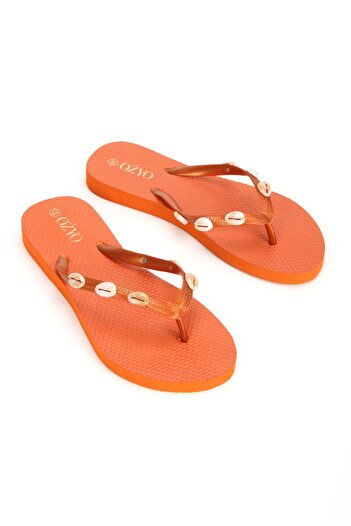 OZYO Havana Cinnamon Sea Shell Flip Flops
