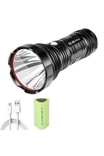 GENERAL 360 LED searchlight, waterproof and shockproof, with rechargeable battery and powerful lighting up to 1000 meters