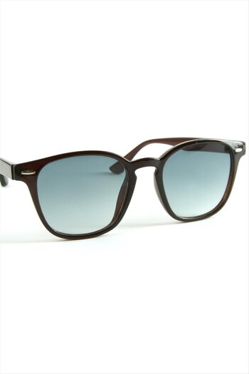 ZERO LAND Bestonly Striped Oval Sunglasses-Blue