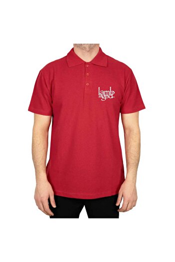 CrowsGate Polo Neck Lamb of God Logo Red T-Shirt