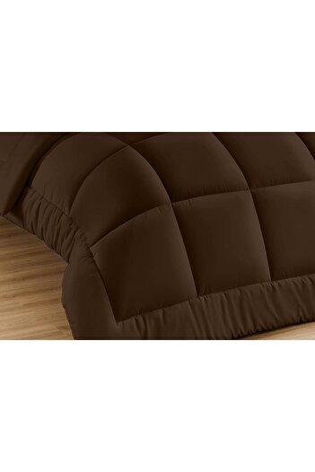 Five Store Microfiber quilted duvet, winter cotton cover, 400 g/sqm, brown, 180x210 cm
