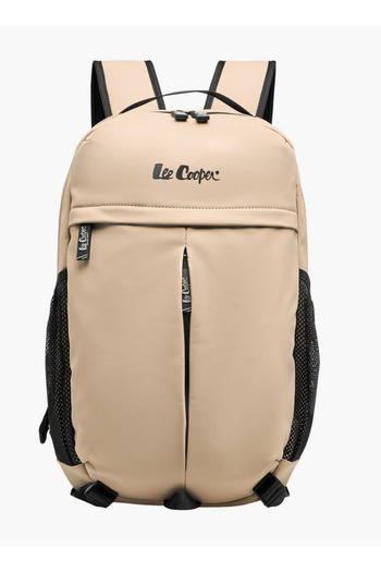 Lee Cooper Solid Backpack with Adjustable Straps and Zip Closure - 14x31x50 cms