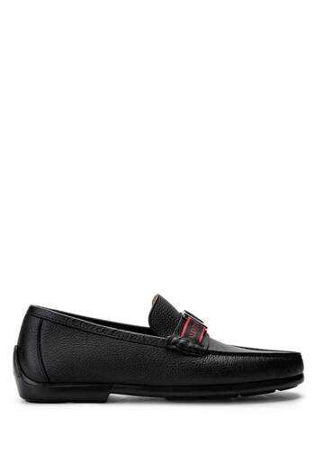 Valentino Men's Genuine Leather Black Loafer Shoes