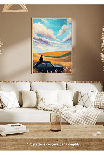 One Little Happiness Table Aesthetic Wall Painting, Frameless Painting