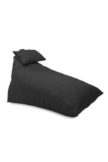 Pufrelax Fotoliu puf, Kudos, perna inclusa, material impermeabil, Gri inchis