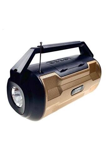 TOING Boxa portabila bass cu lanterna, incarcare solar si electric auriu