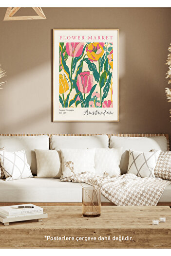 One Little Happiness Table Aesthetic Wall Painting, Frameless Painting
