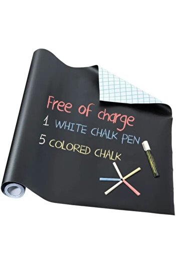 dalimag Folie Model Tabla de Scris, Pentru Desenat, Sticker Autoadeziv, 46 cm, Negru,