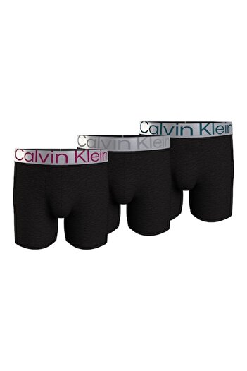 Calvin Klein , Boxers from cotton blend with logo waistband, 3 pairs, Black, XL