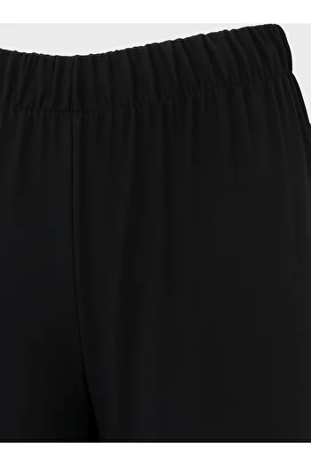 ALİA Viscose Fabric Comfortable Fit Plus Size Trousers - Anthracite - Alia