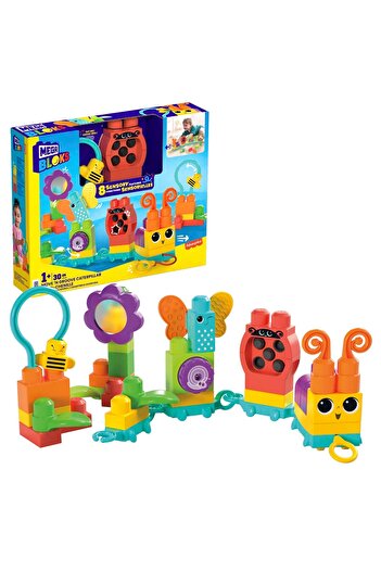 mattel Mega Bloks Move N Groove Caterpillar 30-piece beginner building set