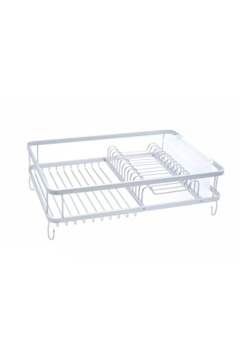 OEM Dish Rack Aluminum for Dishes, Gray, 42x30x13 cm with Plastic Tray