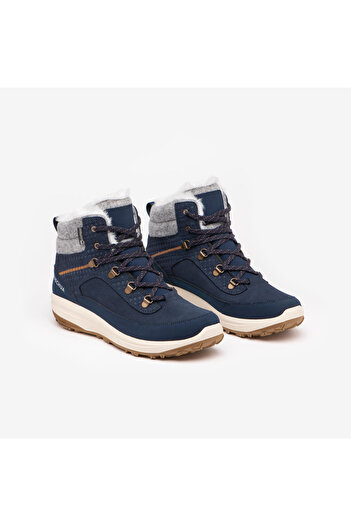 Decathlon Quechua Kadın Outdoor Deri Kar Botu - Mavi - NH900 Mid
