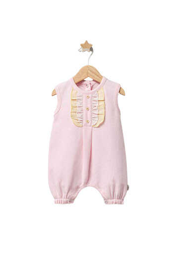 Tongs Baby Ruffle Detailed Sleeveless Baby Girl Jumpsuit