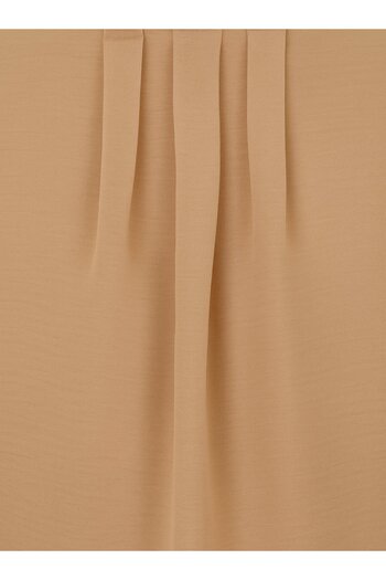 ALİA Plus Size Aerobin Tunic with Gipeli Sleeves - Camel- Alia