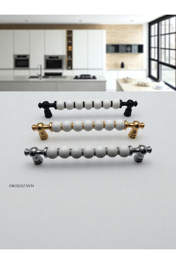 DKSDİZAYN Azra Beaded 1St Grade Heavy Metal Handle Furniture Drawer Kitchen Cabinet Handle Handles Premium Quality