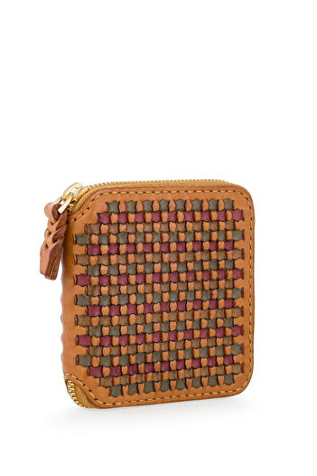 GÖN Handmade Light Camel-Multicolor Women's Wallet Cot