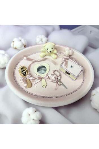 Kids Tava Roz din catifea cu Ursulet si accesorii