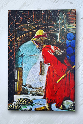 Arkenta Kanvas Tablo, Duvar Dekoru, Kaplumbağa Terbiyecisi Eseri Osman Hamdi Bey TBLKNVS01