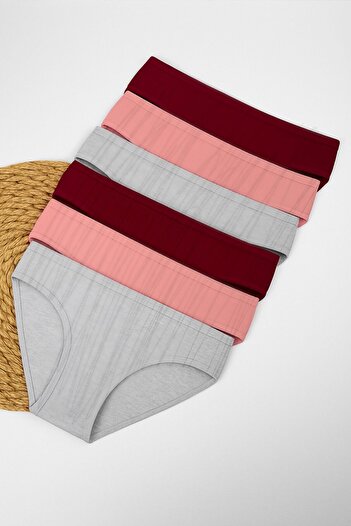 FUNELLA Standard Size Women's Combed Cotton 6-Piece Panties