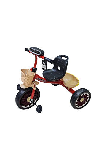 rexa Red Children's Tricycle with Front & Rear Baskets