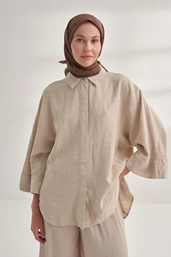 ARMANDA Seher a Pattern Scarf - Brown