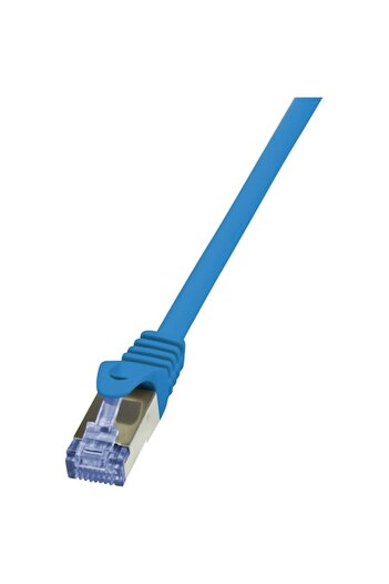 LogiLink Cablu S/FTP Cat6a, LSZH, cupru, 5 m, albastru, AWG26, dublu ecranat