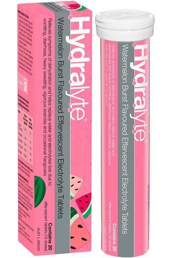 HYDRALYTE Effervescent Watermelon Burst Flavoured Electrolyte 20 Tablet